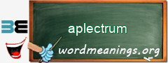 WordMeaning blackboard for aplectrum